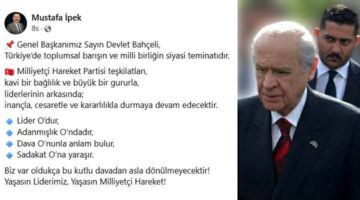 Mustafa İpek’ten 28. yıl mesajı, “Liderimizin yanındayız”