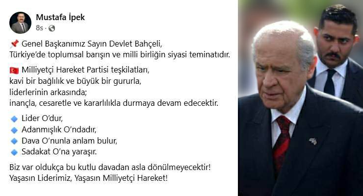 Mustafa İpek’ten 28. yıl mesajı, “Liderimizin yanındayız”