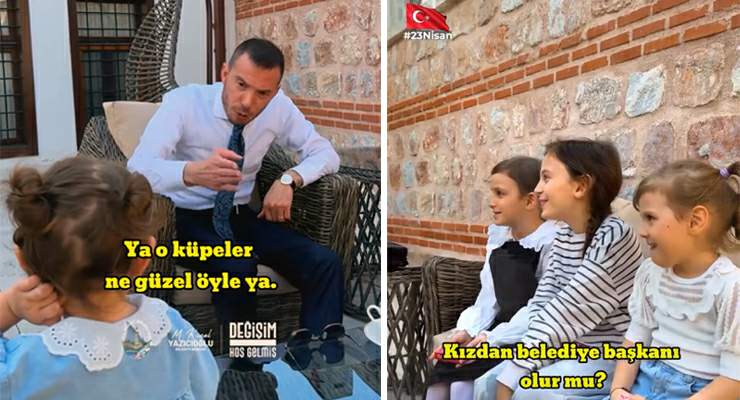 “Kızdan belediye başkanı olur mu?” diyen minikler, Cevabı Tokat’ta Fatma Şahin’den aldı