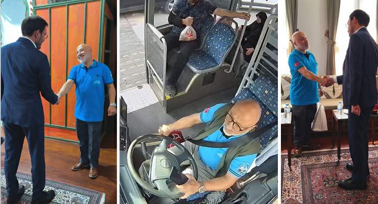Duyarlı şoförü Başkan Yazıcıoğlu makamında misafir etti