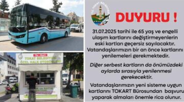 65 yaş ve engelli ulaşım kartlarını yenilemeyenlerin eski kartları geçersiz sayılacak