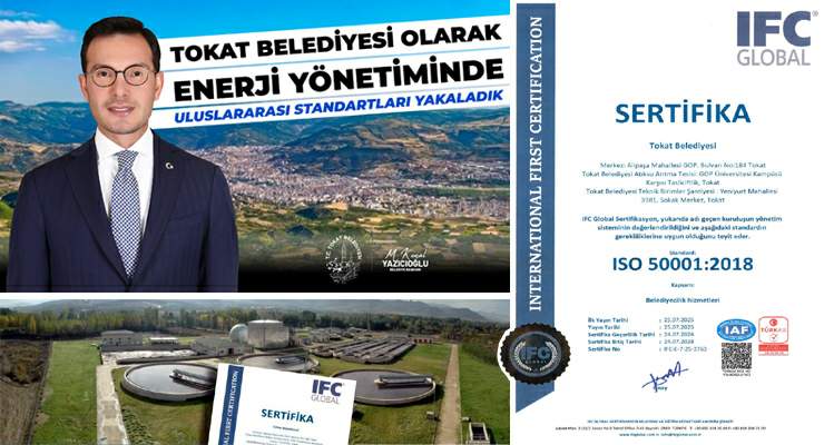 Tokat Belediyesi, Enerji yönetiminde “Uluslararası Standartları” yakaladı