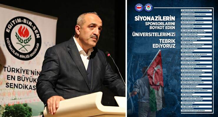 Başkan Ceylan, “Siyonazilerin sponsorlarını boykot eden üniversitelerimizi tebrik ediyoruz”