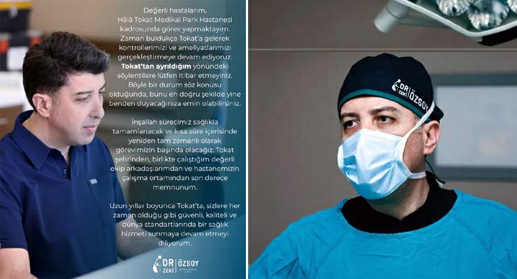 Cerrahi Uzman Doç. Dr. Özsoy’dan hastalarına güvence, “Görevimin başındayım”