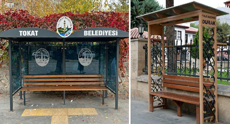 Belediye tarafından Tokat’ın durakları yeniden şekilleniyor