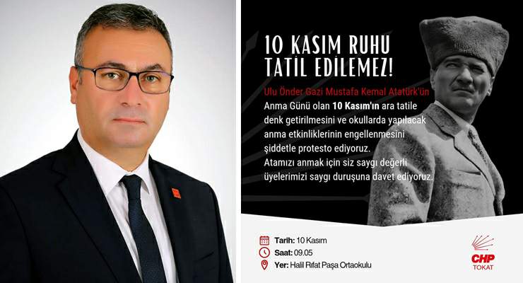 “10 Kasım’ı tatile kurban etmeyin, Anma etkinliklerinin iptali kabul edilemez!”