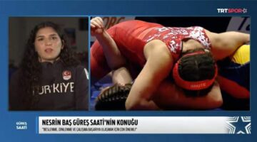 Nesrin Baş, ‘TRT Spor Güreş Saati’nin konuğu oldu