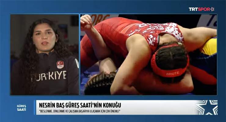 Nesrin Baş, ‘TRT Spor Güreş Saati’nin konuğu oldu