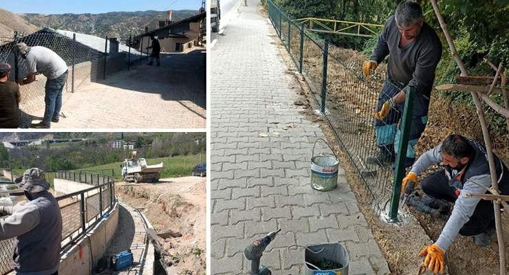 “Yaya Güvenliği” için Tokat Belediyesi tel çitler çekiyor