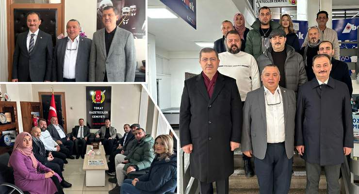 AK Parti Tokat Milletvekilleri ve Merkez İlçe Başkanı’ndan Tokat Gazeteciler Cemiyeti’ne ziyaret