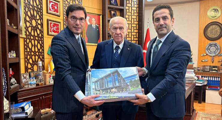 Başkan Yazıcıoğlu ve Başkan Yard. Bingöl Bahçeli’ye “Kentsel Dönüşüm Sunumu” yaptı