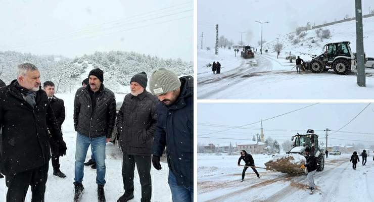 Niksar’da kar seferberliği, Başkan Tepebaşı sahada, Tüm ekipler teyakkuzda