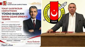 Tokat Gazeteciler Cemiyeti’nden TÜSİAD Başkanı Ozan Diren’e tebrik