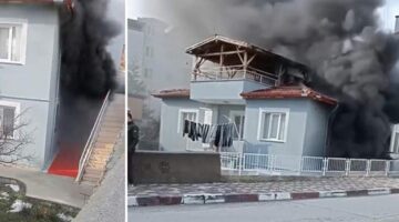 Tokat’ta evden yükselen yoğun duman mahalleliyi ayağa kaldırdı