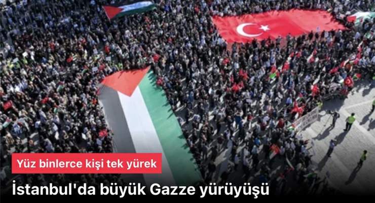 İstanbul Galata Köprüsü’nde “Sinmiyoruz, susmuyoruz Filistin’i unutmuyoruz” etkinliği