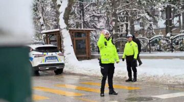 Zorlu kış şartlarında “Tokat Polisi” görev başında