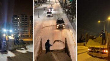 Turhal’da buzlanmaya karşı kesintisiz mesai