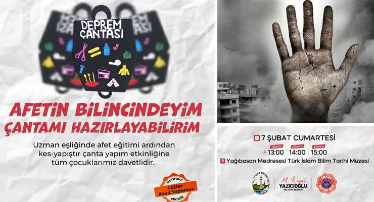 Tokat Belediyesi’nden “Afetin Bilincindeyim Çantamı Hazırlayabilirim”