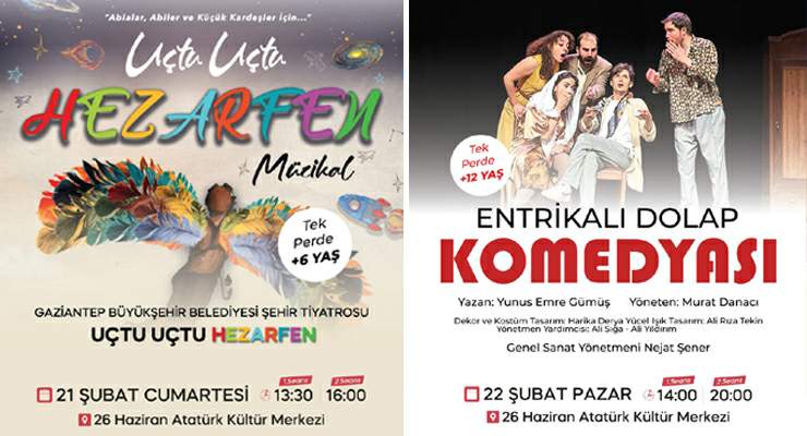 Tokat Belediyesi’nden haftasonu çocuklar için 2 tiyatro etkinliği