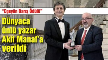 Akif Manaf’a “Egeyön Barış Ödülü”
