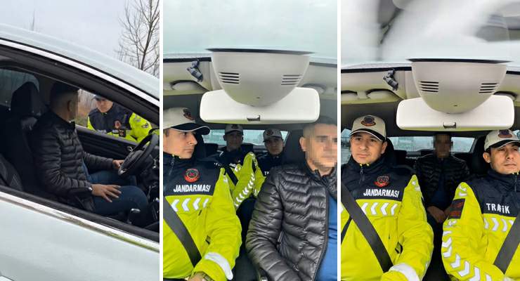 Tokat’ta kemer takmayan sürücüye kibar uyarı