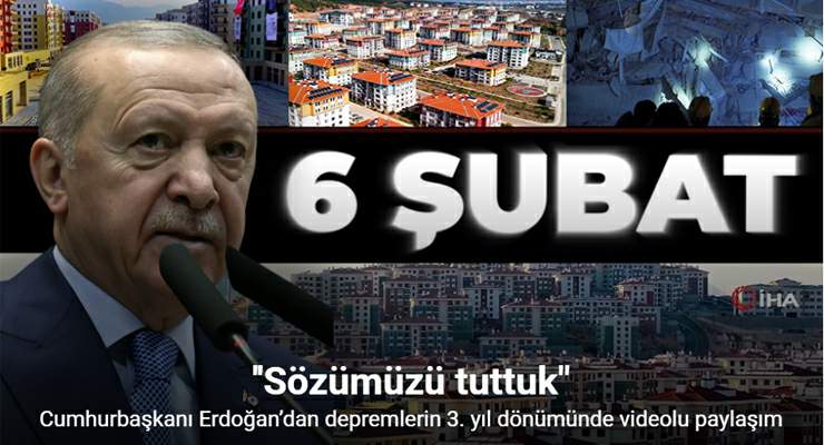 Cumhurbaşkanı Erdoğan’dan depremlerin 3. yıl dönümünde videolu paylaşım