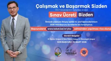 Tokat Belediyesi’nden YKS’ye girecek ihtiyaç sahibi öğrencilere destek