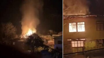 Tokat’ta alevler geceyi aydınlattı