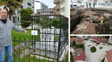 Kavşak ortasında kalan tarihi mezar için ihya çalışması başlatıldı