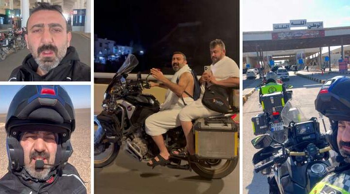 Atalarının develerle gittiği umre yolculuğunu onlar motosikletleri ile yaptı
