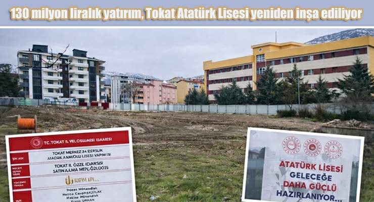130 Milyon TL’lik Tokat Atatürk Lisesi inşaatında geri sayım