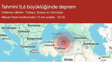 Tokat-Niksar’da şiddetli deprem