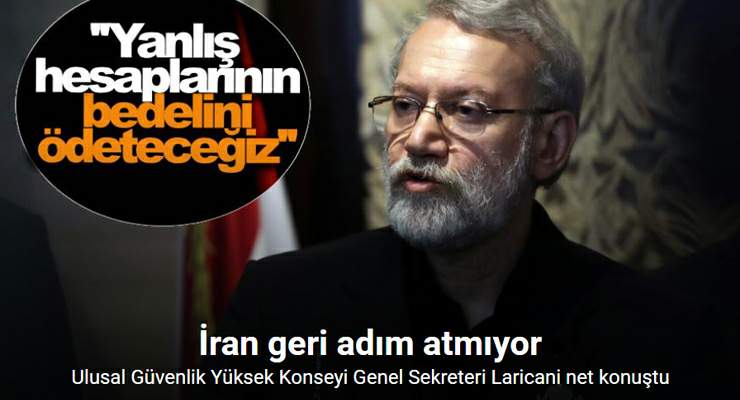 Laricani, “ABD’nin aksine uzun süreli savaşa hazırlıklıyız”