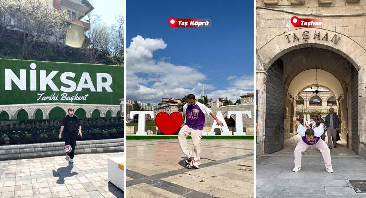Tokat’ın tarihini futbol şovuyla tanıtıyor