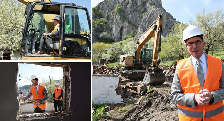 Tokat’ta kentsel dönüşümde yıkımlar başladı