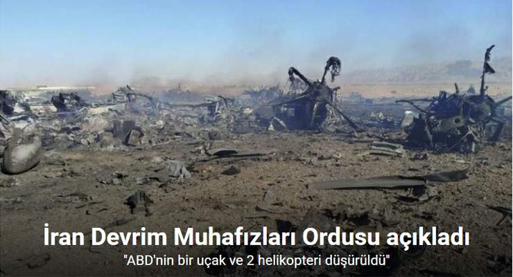 İran Devrim Muhafızları Ordusu, Amerikan C-130 Hercules uçağının düşürüldüğünü iddia etti
