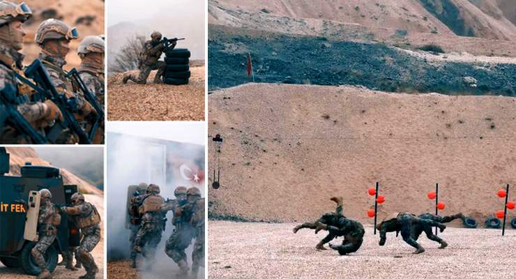Tokat özel harekât polislerinden nefes kesen tatbikat