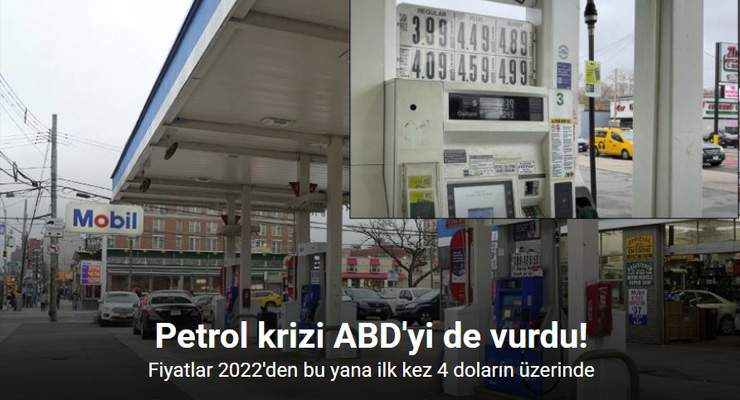 ABD’de ortalama benzin fiyatı 2022’den bu yana ilk kez 4 doların üzerinde