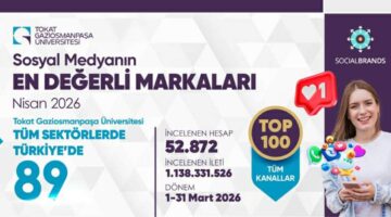 Tokat Gaziosmanpaşa Üniversitesi sosyal medyada devler liginde