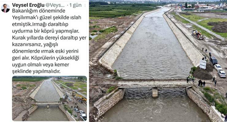 Eski bakan Veysel Eroğlu’ndan “Yeşilırmak” uyarısı