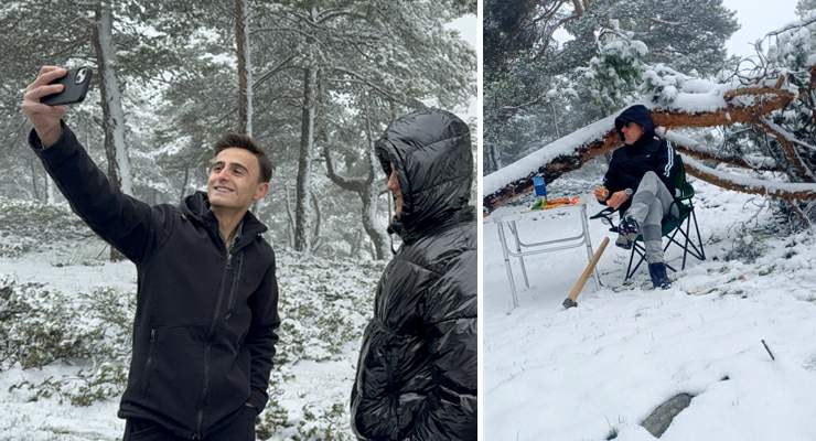 Tokat’ta bahar ortasında yağan kar mest etti