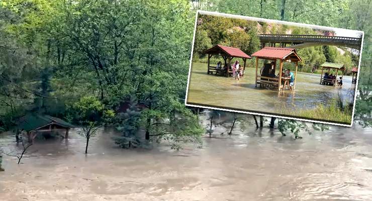 Tokat’ta yazın serinleten kamelyalar sular altında kaldı