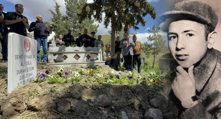 61 yıllık mezar taşı, şehidiyle birlikte Tokat’a geldi