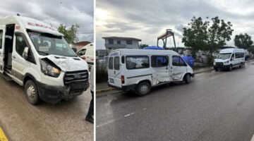 Erbaa’da iki servis minibüsü çarpıştı: 10 yaralı