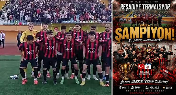 57 Yıllık hasret sona erdi, Reşadiye Termalspor Şampiyon
