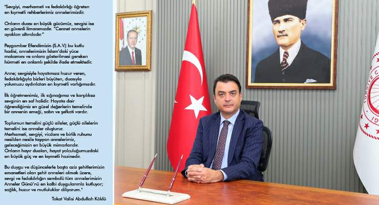 Vali Abdullah Köklü’nün “Anneler Günü” mesajı