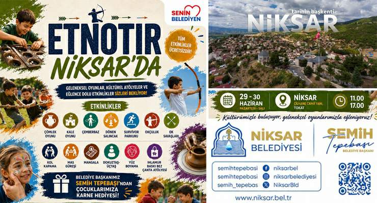 Niksar Belediyesi’nden çocuklara özel “Karne” hediyesi