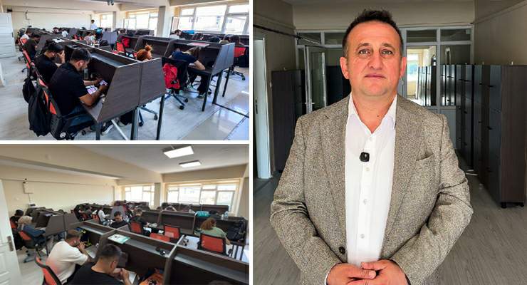 Sınav maratonundaki gençlere Turhal Belediyesi’nden modern çalışma merkezi
