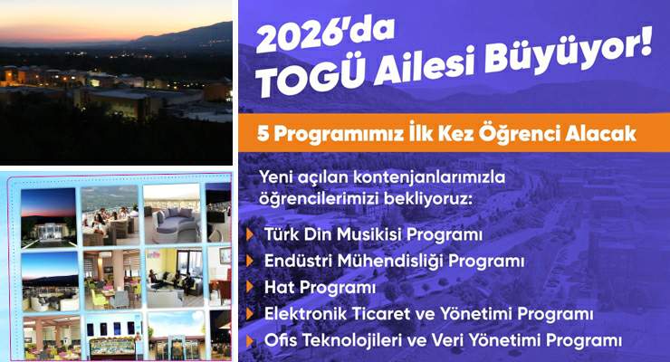 TOGÜ eğitimde büyümeyi sürdürüyor: 5 program ilk kez öğrenci alacak