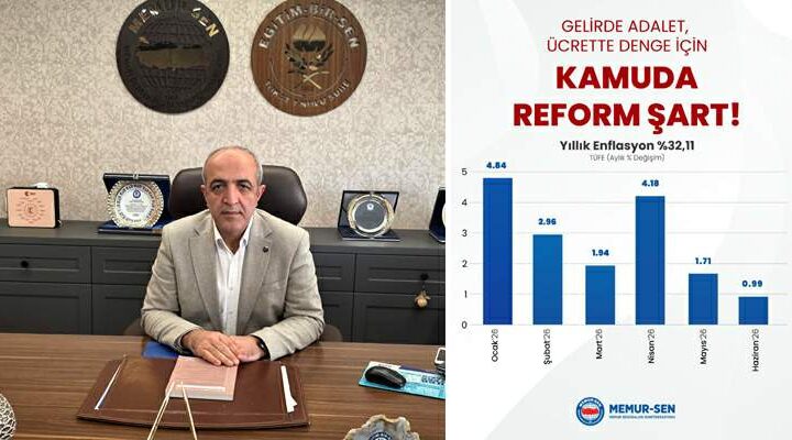 Tokat Memur-Sen İl temsilcisi Ceylan, “Gelirde adalet, Ücrette denge için kamuda reform şart”